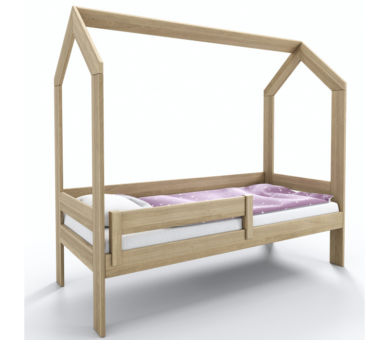 Detská posteľ domček z dubového dreva