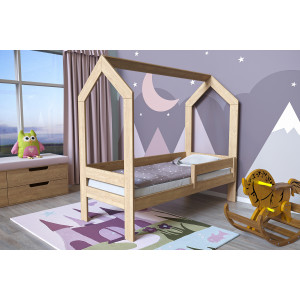 Detská posteľ domček z jaseňového dreva