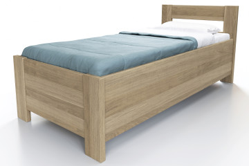Dubová posteľ Ela s úložným priestorom 