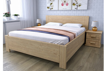 Jaseňová posteľ Ivana s úložným priestorom