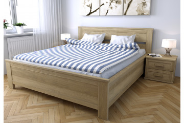 Dubová posteľ Laura s úložným priestorom 