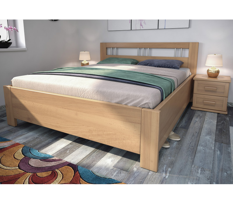 Buková posteľ Perla s úložným priestorom