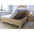 Jaseňová  posteľ Perla s úložným priestorom