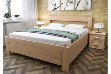 Buková posteľ Romana s úložným priestorom 