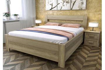 Dubová posteľ Romana s úložným priestorom 
