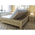 Dubová posteľ Romana s úložným priestorom 
