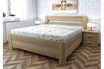 Dubová posteľ Sandra s úložným priestorom