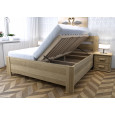 Dubová posteľ Sandra s úložným priestorom