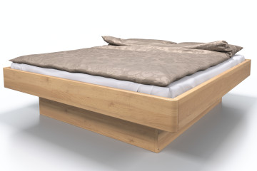 Buková posteľ Pegas s nízkym čelom a úložným priestorom