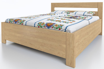 Jaseňová posteľ Romana s úložným priestorom 
