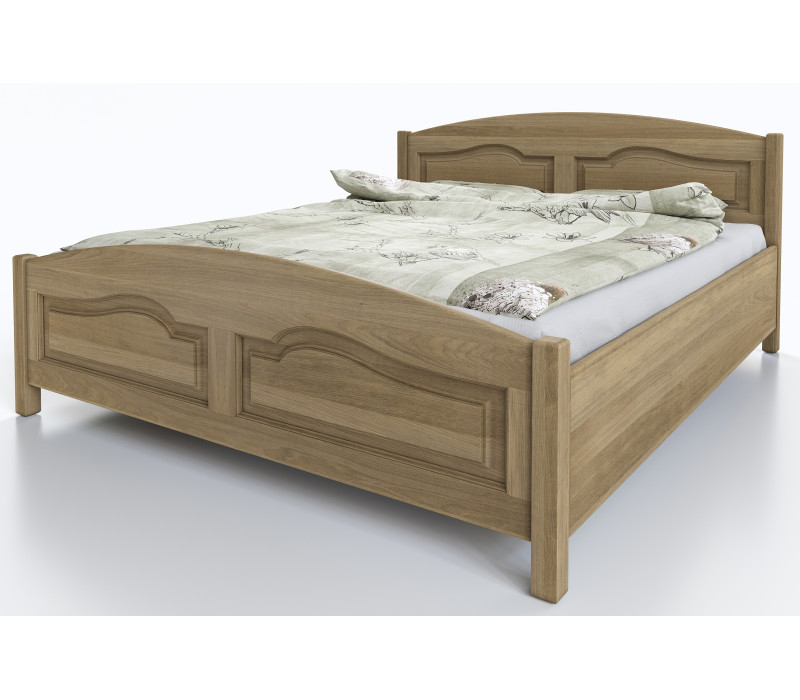Dubová posteľ Vanesa s úložným priestorom  